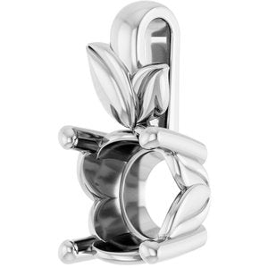 Continuum Sterling Silver 7.4 mm Round Charm/Pendant Mounting – image 4