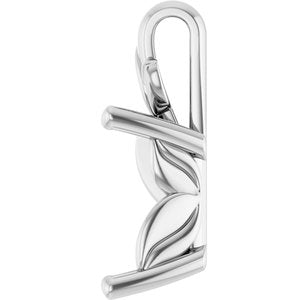 14K X1 White Gold 10x8 mm Emerald Charm/Pendant Mounting – image 6