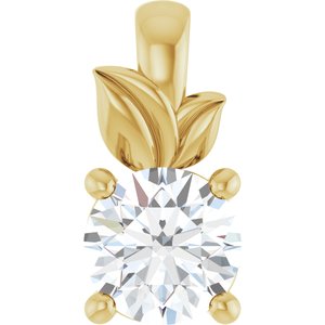14K Yellow Gold 4.8 mm Round Charm/Pendant Mounting