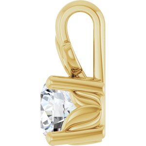 14K Yellow Gold 4.8 mm Round Charm/Pendant Mounting – image 5