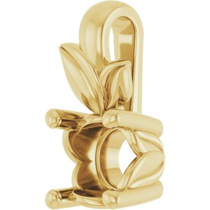 14K Yellow Gold 4.8 mm Round Charm/Pendant Mounting – image 4