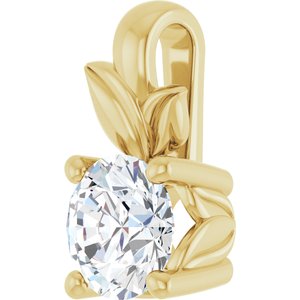 18K Yellow Gold 4.8 mm Round Charm/Pendant Mounting – image 3