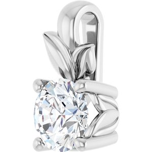 Sterling Silver 4.8 mm Round Charm/Pendant Mounting – image 3