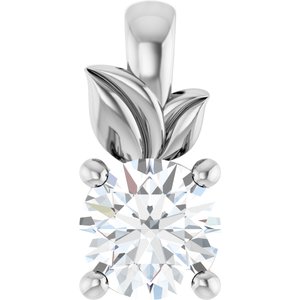 Platinum 4.4 mm Round Charm/Pendant Mounting