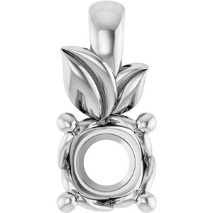 Platinum 4.4 mm Round Charm/Pendant Mounting – image 2