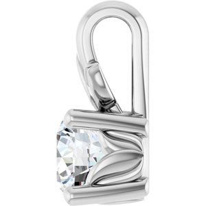 Sterling Silver 4.4 mm Round Charm/Pendant Mounting – image 5