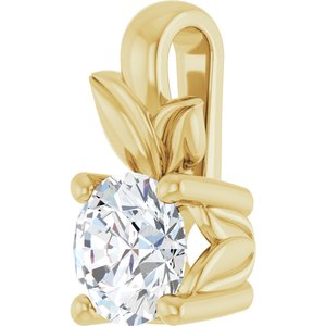 14K Yellow Gold 4.4 mm Round Charm/Pendant Mounting – image 3