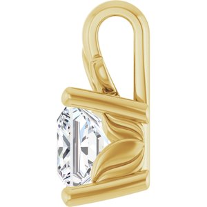 10K Yellow Gold 4.5 mm Square Charm/Pendant Mounting – image 5