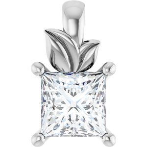 Continuum Sterling Silver 4.5 mm Square Charm/Pendant Mounting