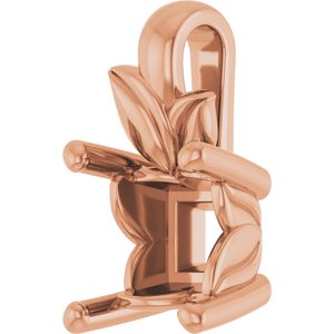 10K Rose Gold 4.5 mm Square Charm/Pendant Mounting – image 4