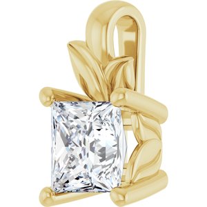 10K Yellow Gold 4.5 mm Square Charm/Pendant Mounting – image 3