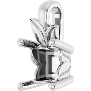 14K White Gold 4.5 mm Square Charm/Pendant Mounting – image 4
