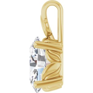 10K Yellow Gold 10x8 mm Oval Charm/Pendant Mounting – image 5