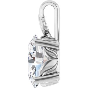 14K White Gold 10x8 mm Oval Charm/Pendant Mounting – image 5