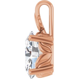 10K Rose Gold 10x8 mm Oval Charm/Pendant Mounting – image 5
