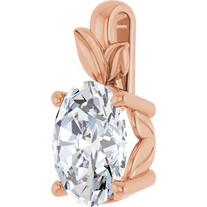 10K Rose Gold 10x8 mm Oval Charm/Pendant Mounting – image 3