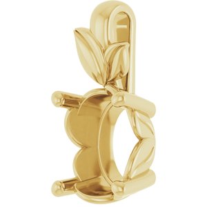 10K Yellow Gold 10x8 mm Oval Charm/Pendant Mounting – image 4