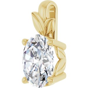 14K Yellow Gold 10x8 mm Oval Charm/Pendant Mounting – image 3