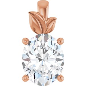 10K Rose Gold 10x8 mm Oval Charm/Pendant Mounting