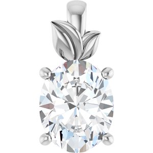 Platinum 10x8 mm Oval Charm/Pendant Mounting