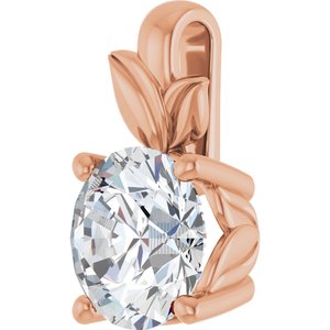 18K Rose Gold 8 mm Round Charm/Pendant Mounting – image 3