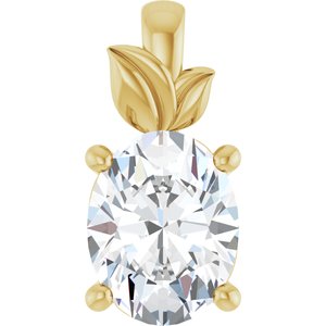10K Yellow Gold 9x7 mm Oval Charm/Pendant Mounting
