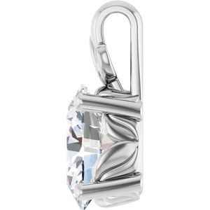 18K White Gold 9x7 mm Oval Charm/Pendant Mounting – image 5