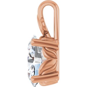 14K Rose Gold 9x7 mm Oval Charm/Pendant Mounting – image 5