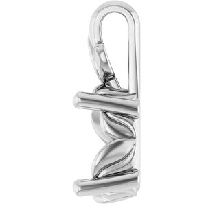 18K White Gold 9x7 mm Oval Charm/Pendant Mounting – image 6