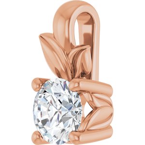 10K Rose Gold 4.1 mm Round Charm/Pendant Mounting – image 3
