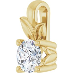 14K Yellow Gold 4.1 mm Round Charm/Pendant Mounting – image 3