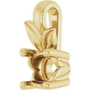 10K Yellow Gold 4.1 mm Round Charm/Pendant Mounting – image 4
