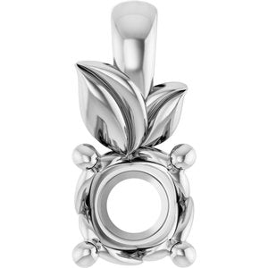 Continuum Sterling Silver 4.1 mm Round Charm/Pendant Mounting – image 2