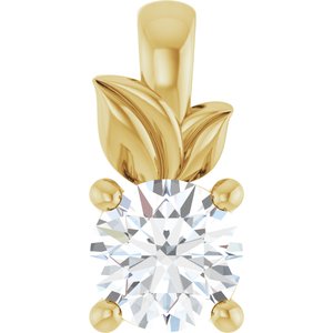 10K Yellow Gold 4.1 mm Round Charm/Pendant Mounting