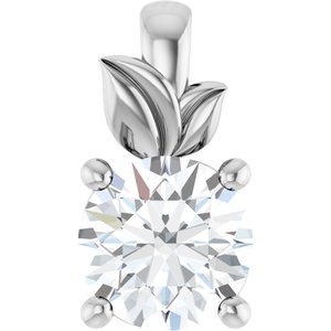 Platinum 6.5 mm Round Charm/Pendant Mounting