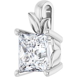 Sterling Silver 6.5 mm Square Charm/Pendant Mounting – image 3
