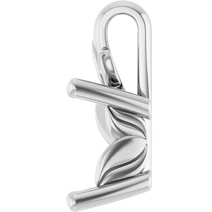 10K White Gold 6.5 mm Square Charm/Pendant Mounting – image 6