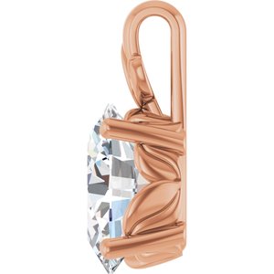 10K Rose Gold 11x9 mm Oval Charm/Pendant Mounting – image 5