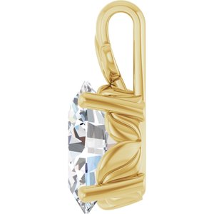 10K Yellow Gold 11x9 mm Oval Charm/Pendant Mounting – image 5