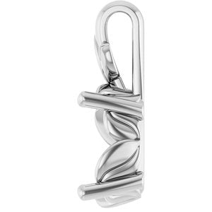 18K White Gold 11x9 mm Oval Charm/Pendant Mounting – image 6