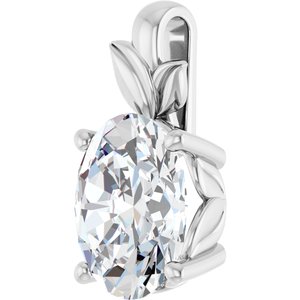 Sterling Silver 11x9 mm Oval Charm/Pendant Mounting – image 3