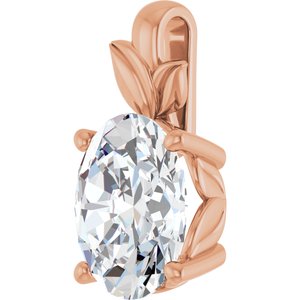 10K Rose Gold 11x9 mm Oval Charm/Pendant Mounting – image 3