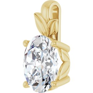 18K Yellow Gold 11x9 mm Oval Charm/Pendant Mounting – image 3