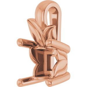 10K Rose Gold 4 mm Square Charm/Pendant Mounting – image 4