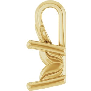 10K Yellow Gold 4 mm Square Charm/Pendant Mounting – image 6