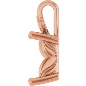 10K Rose Gold 8x6 mm Emerald Charm/Pendant Mounting – image 6