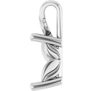 18K White Gold 8x6 mm Emerald Charm/Pendant Mounting – image 6