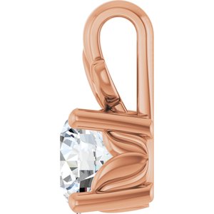18K Rose Gold 5.2 mm Round Charm/Pendant Mounting – image 5