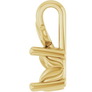 18K Yellow Gold 5.2 mm Round Charm/Pendant Mounting – image 6