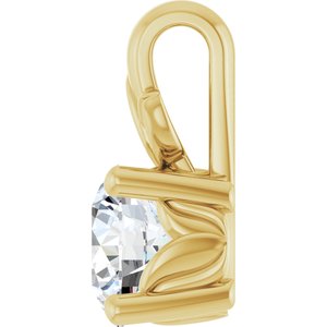 10K Yellow Gold 5.2 mm Round Charm/Pendant Mounting – image 5